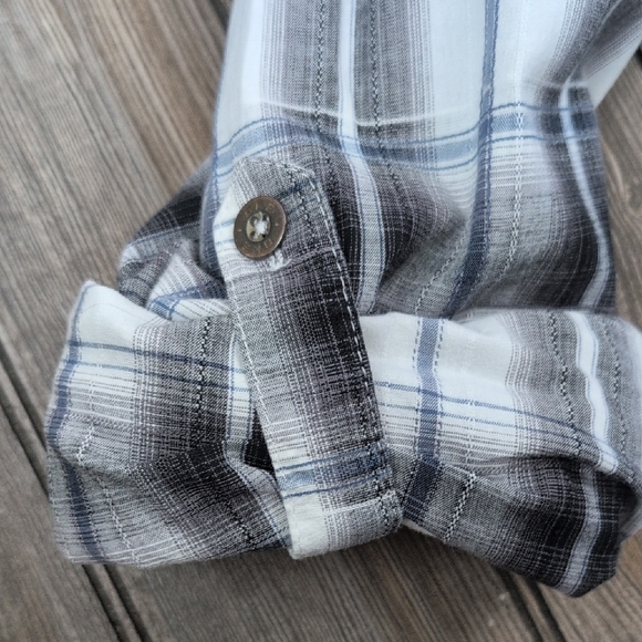 Men’s BKE Blue & White Striped Cotton Denim Shirt Size XL​ - Picture 7 of 12